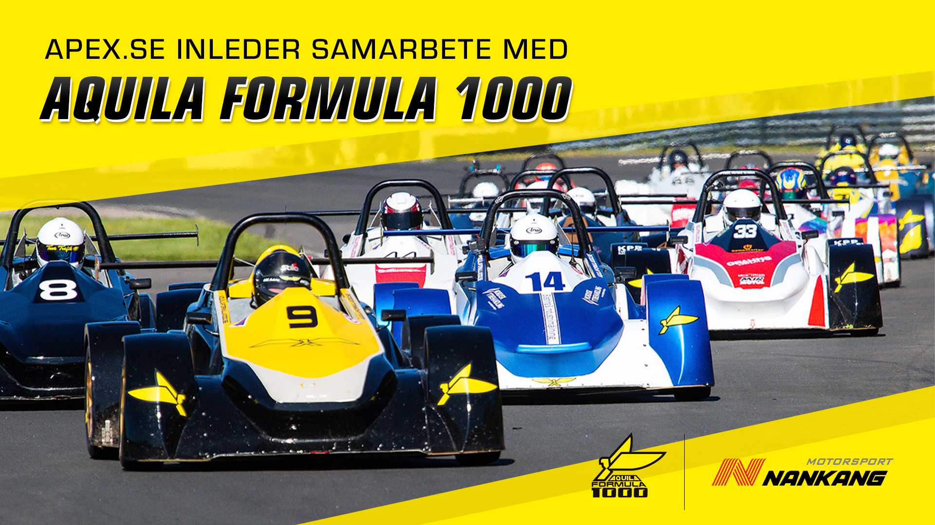 Apex.se – new partner and exclusive tire supplier for Aquila Formula 1000 in 2023!